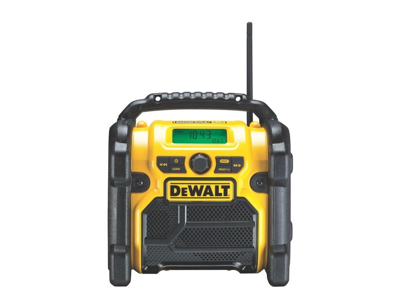 DEWALT Baustellenradio Akku- & Netzbetrieb DCR020 DAB , Sol Kompaktes, robustes DAB( )/FM Baustellen-Radio