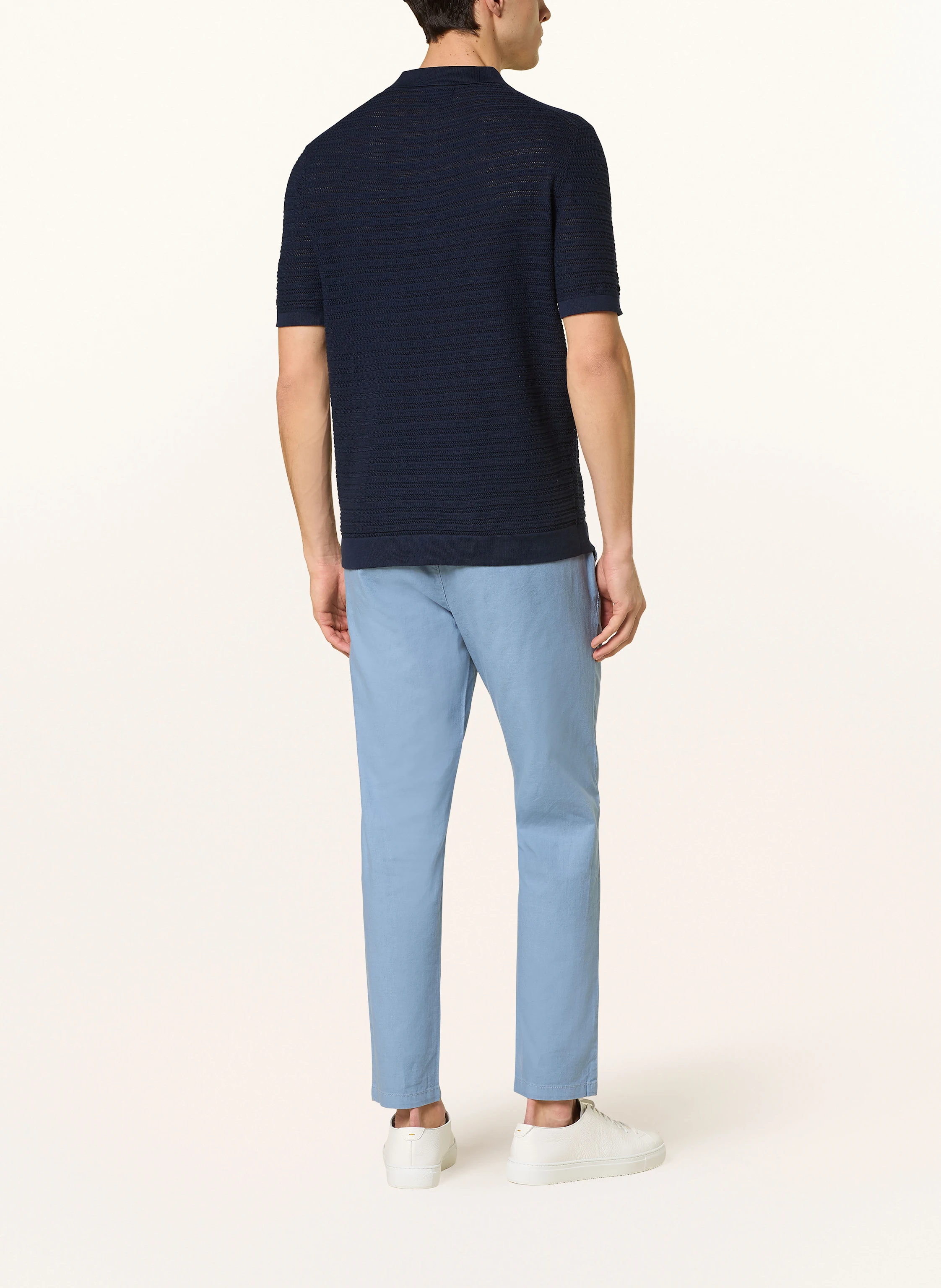 STROKESMAN'S Chino Extra Slim Fit mit Leinen
