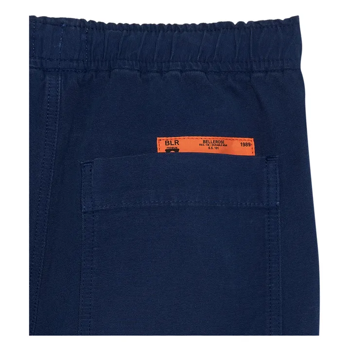 Bellerose Pantalon Droit Velours Poches Painter | Bleu marine