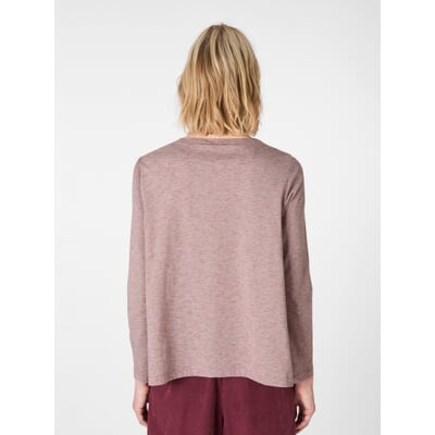 Damen-Langarmshirt, Rotmelange
