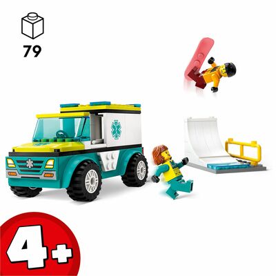 LEGO City 60403 Ambulanse og snøbrettkjører