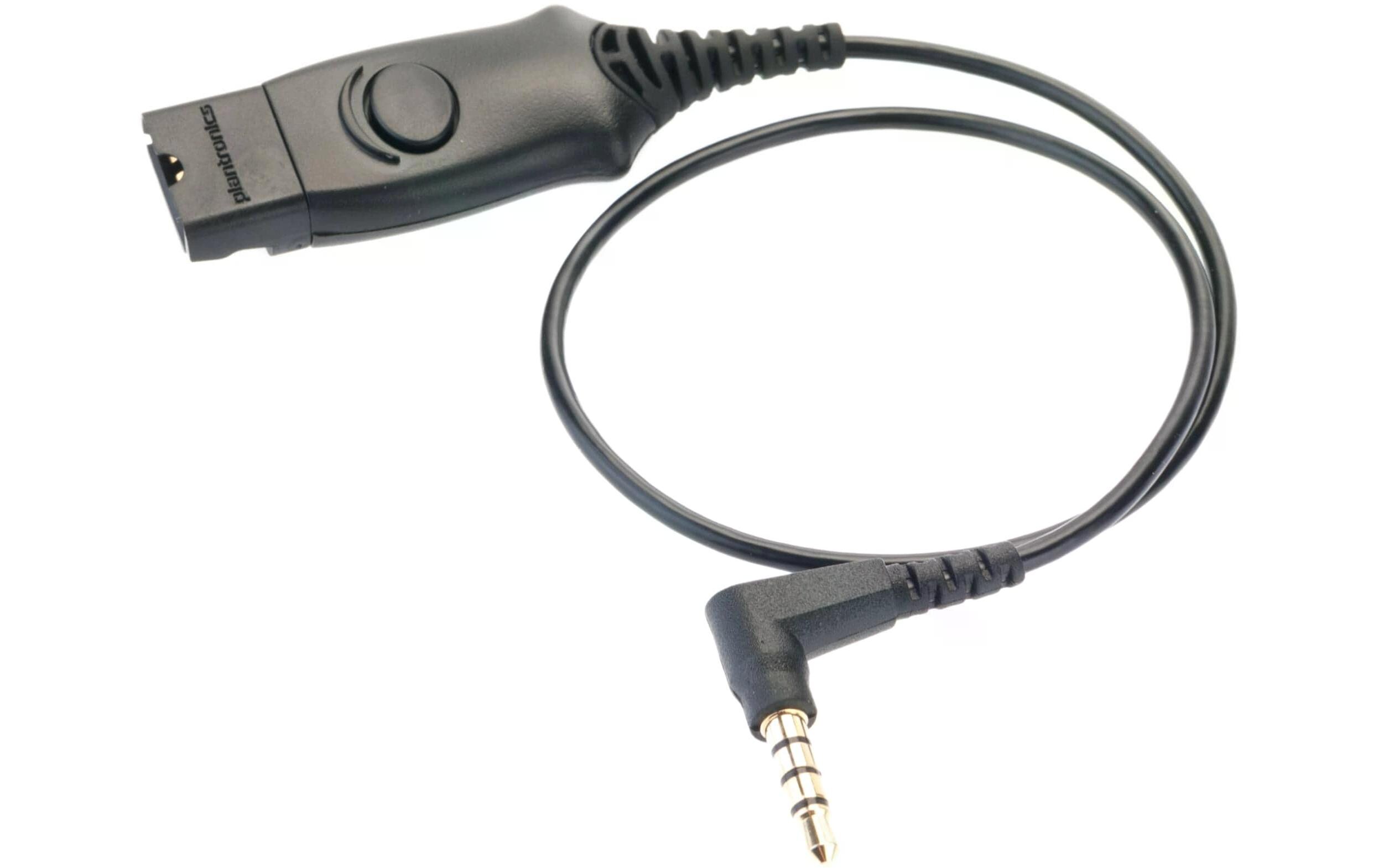 Poly MO300-iPhone 4S Kabel 3.5 mm Klinke - QD 0.3 mAdapterkabel mit QD-Stecker für Anschluss von Headsets der H-Serie für iPhone 4S