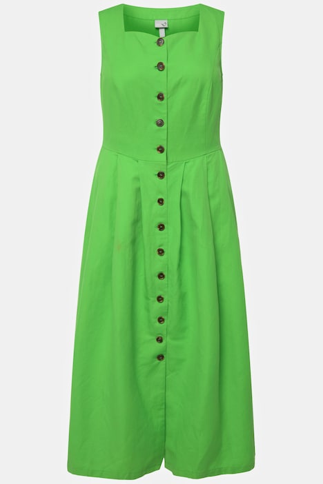 Trachtenkleid, Leinenmix, Herzausschnitt, ärmellos