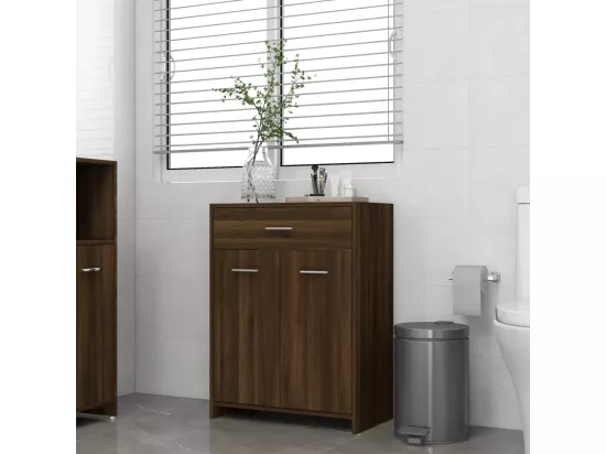 Armoire de bain Chêne marron 60x33x80 cm Bois d'ingénierie