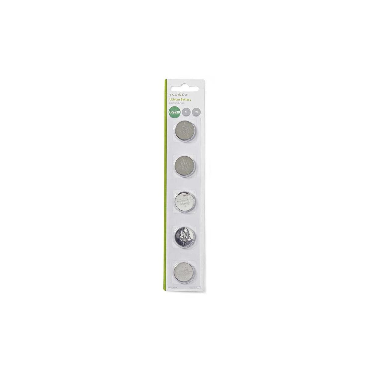 Nedis Lithium knappecellebatteri CR2430 | 3 V DC | 5-Blister | Sølv