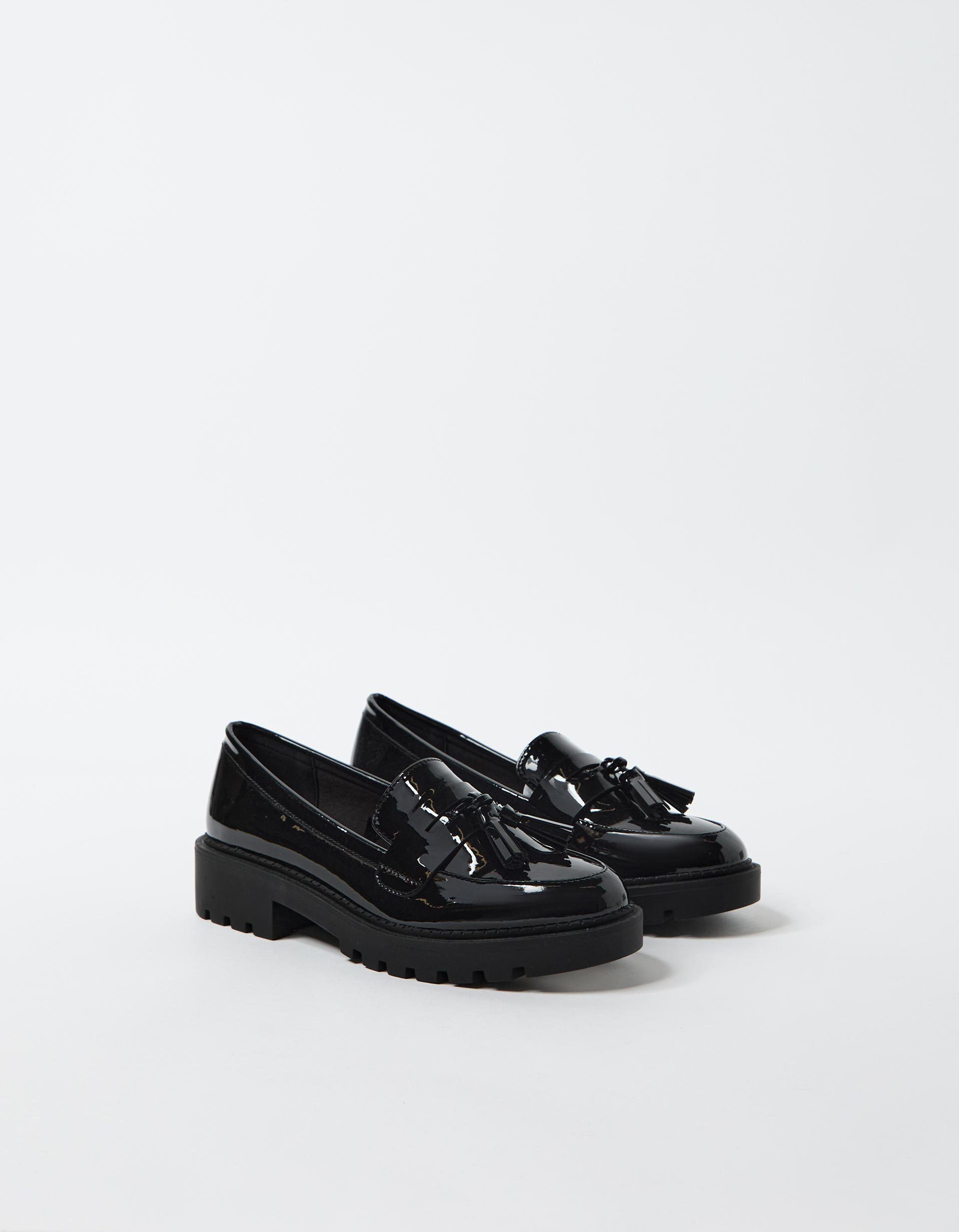 Mocassins Chunky, Mulher, Preto