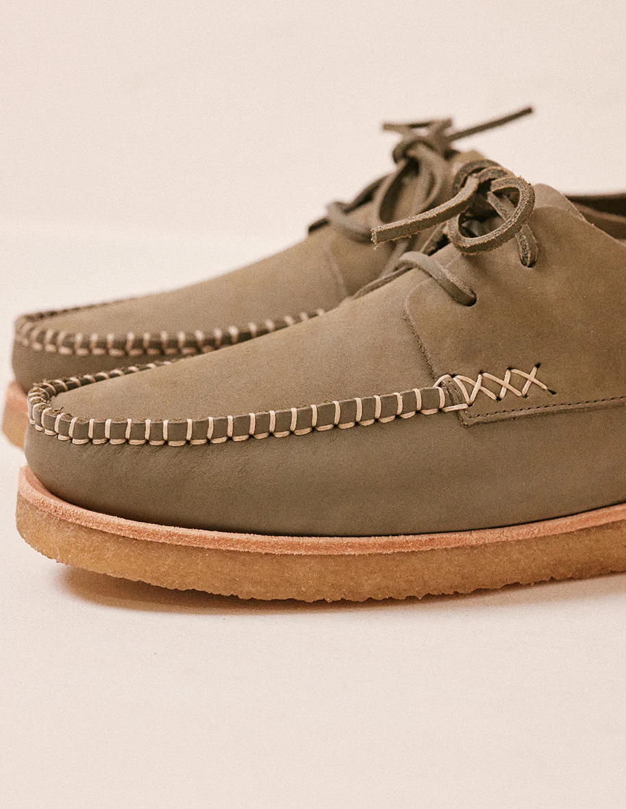 Chaussures Bateau Georges - Nubuck olive