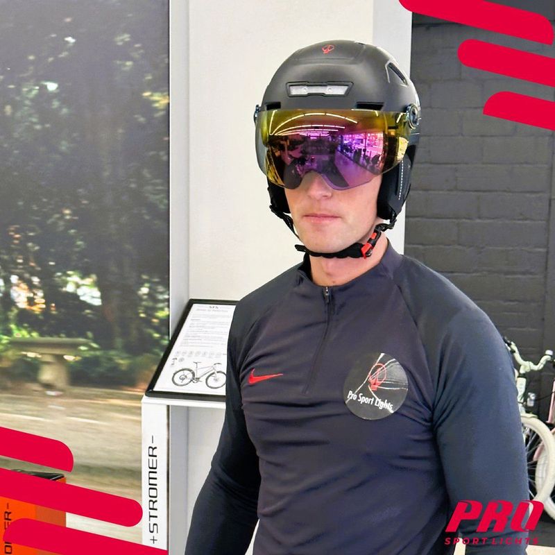 Fietshelm met Visier & Oorwarmers Speed Pedelec - Helm Medium Zwart - NTA8776
