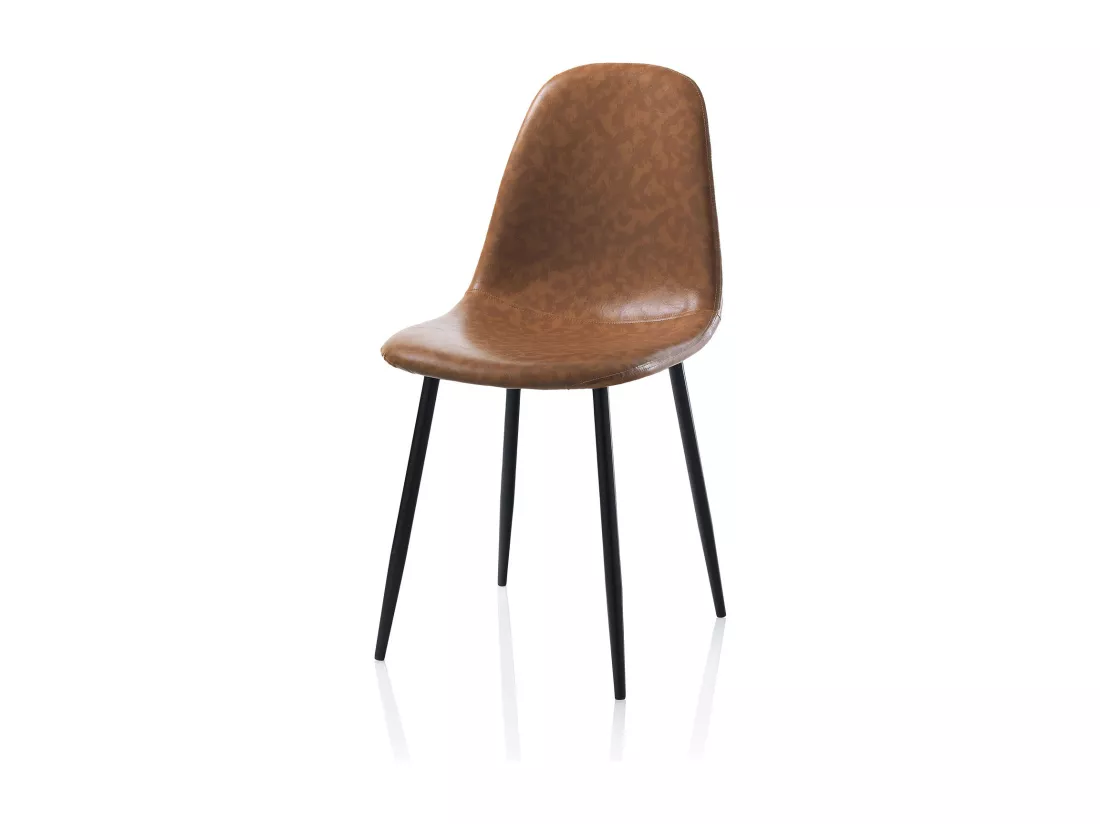 Set de 4 Chaises ALBA marron clair