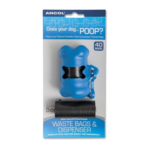 Dispensador de sacos para dejetos caninos em formato de osso