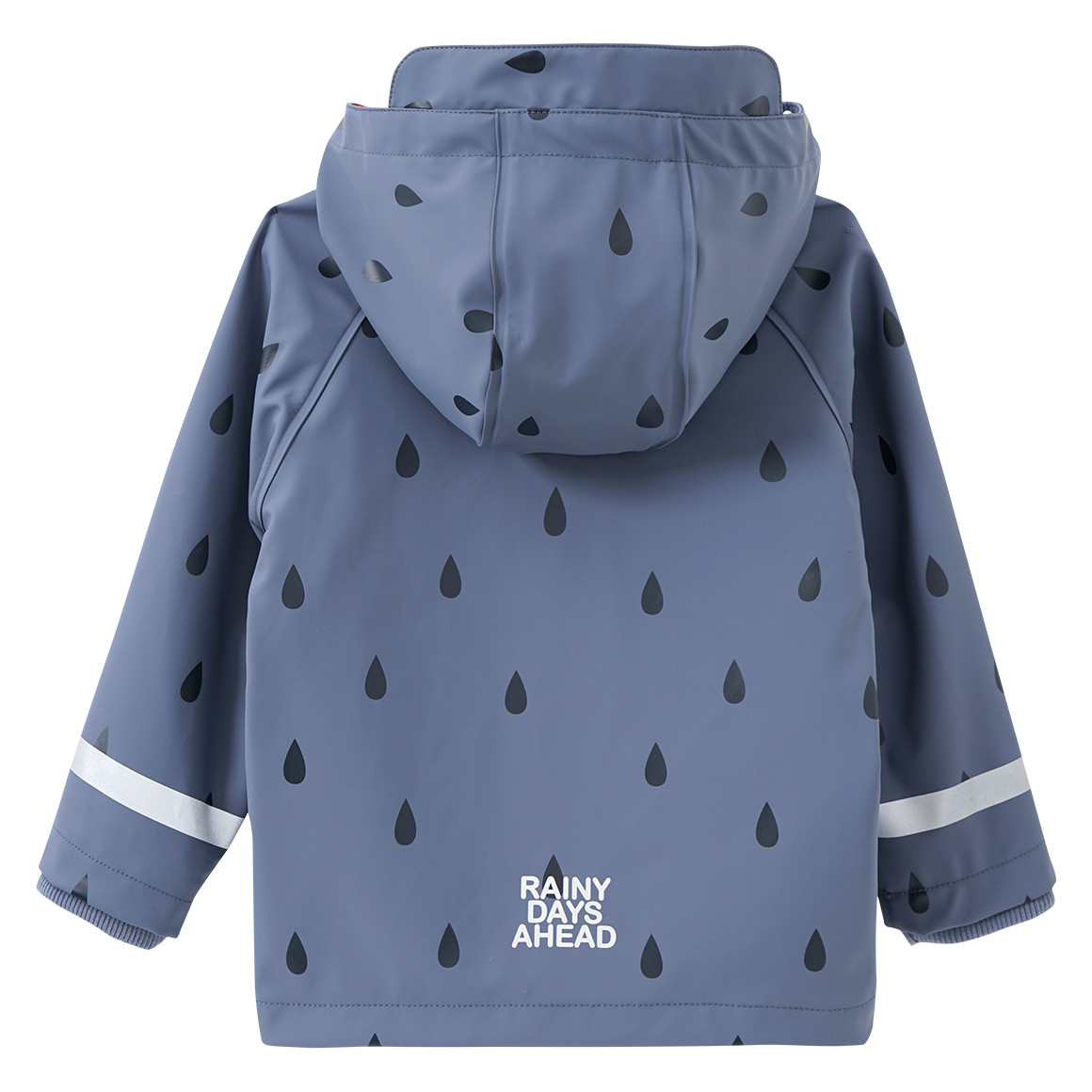 Topomini Baby Regenjacke mit Regentropfen-Muster blaugrau