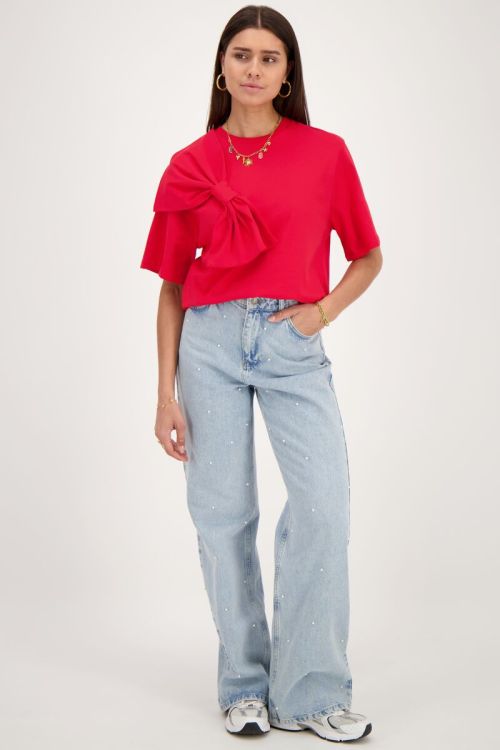 Rood T-shirt met strik