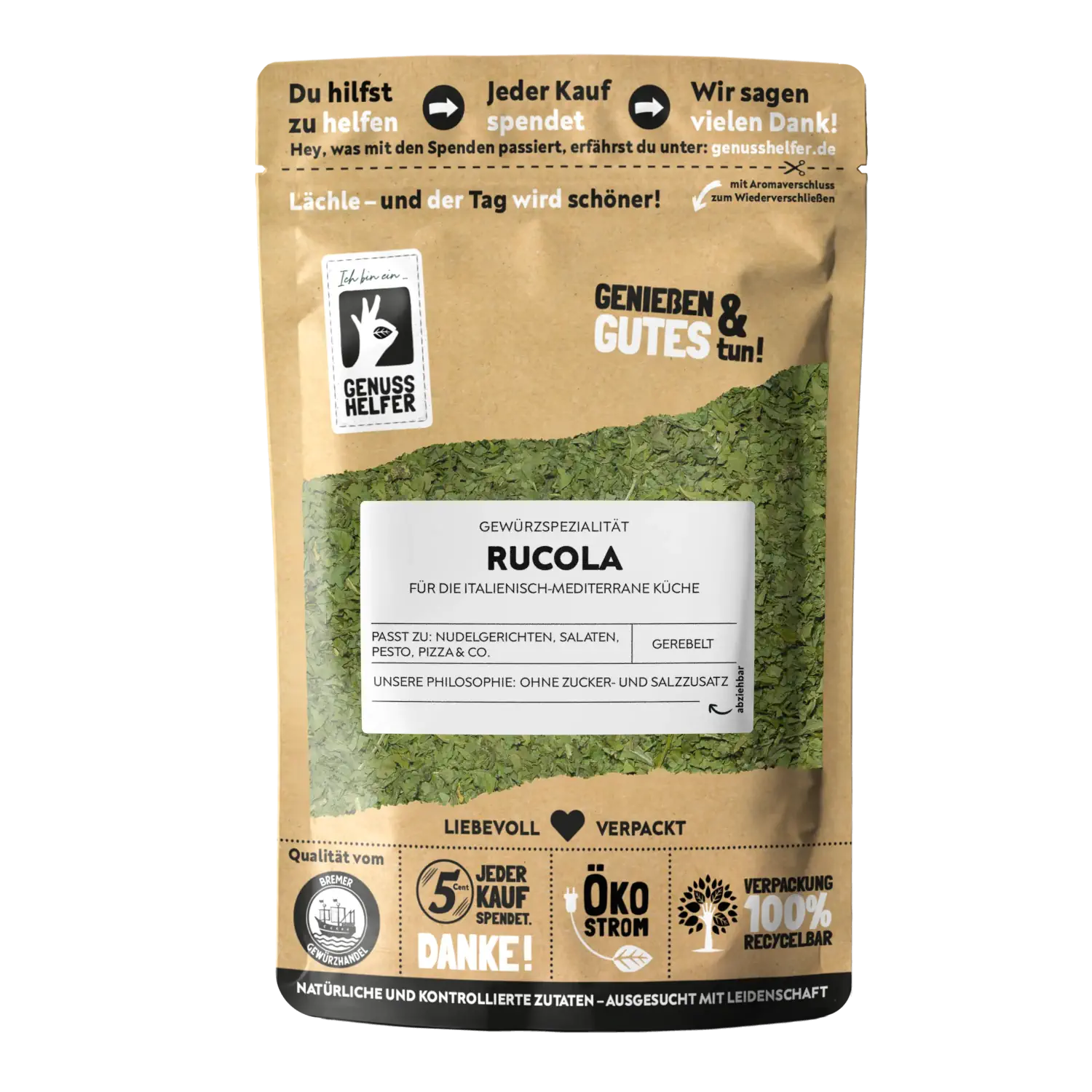 Rucola, gerebelt
