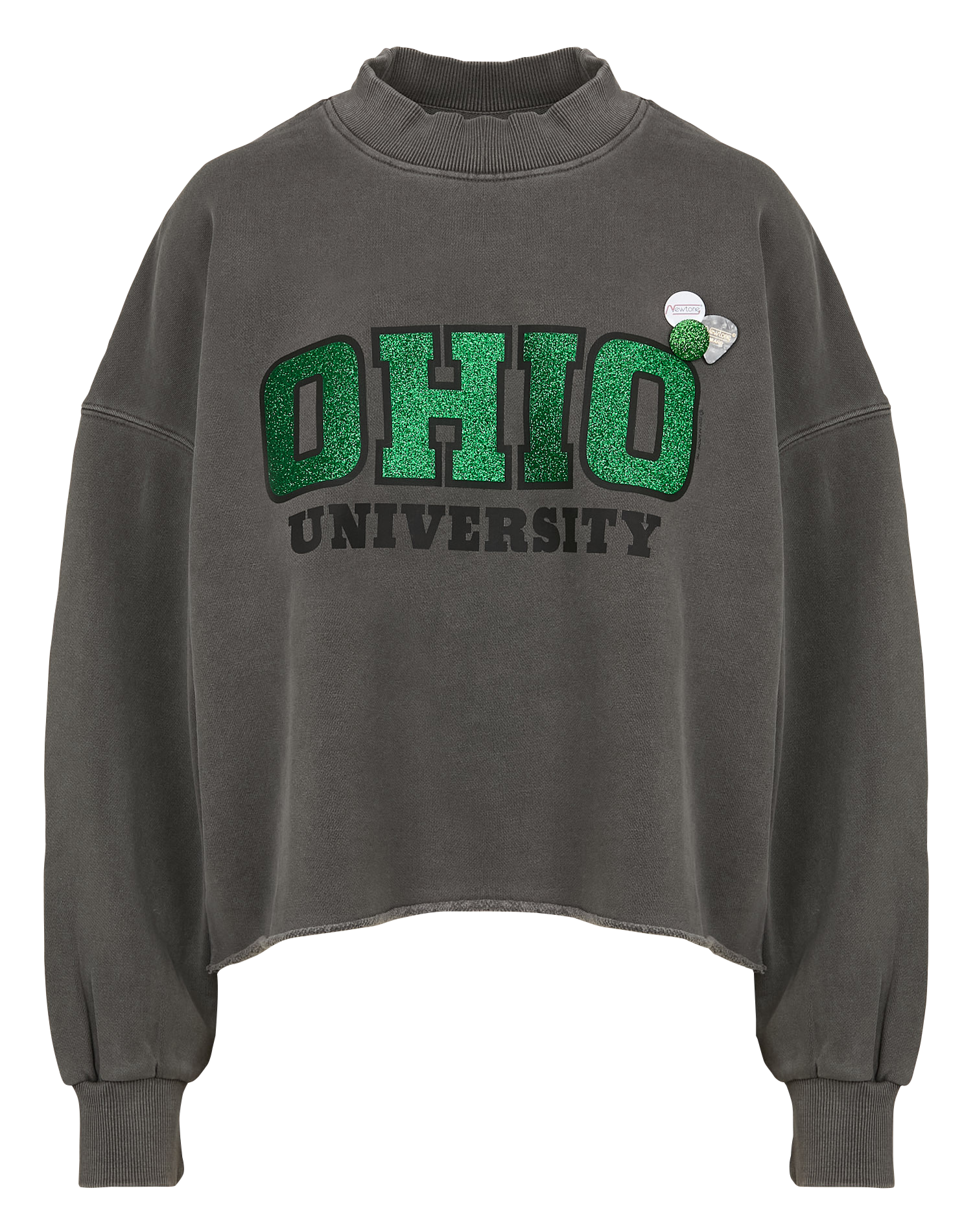 PORTER UNIVERSITY - Sweat ample col rond sérigraphié en coton | Gris