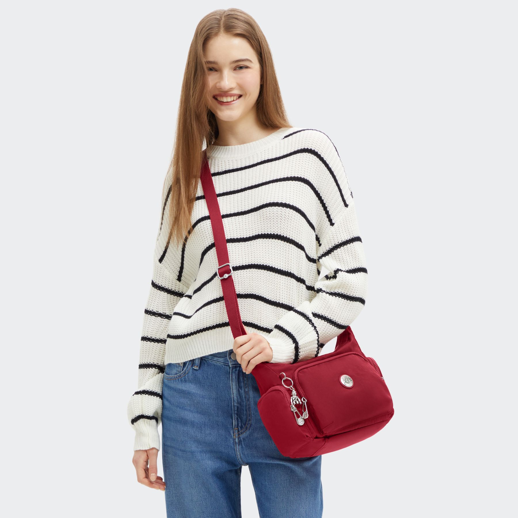GABB S Sac à bandoulière de taille moyenne avec bandoulière réglable - Red Red Wine