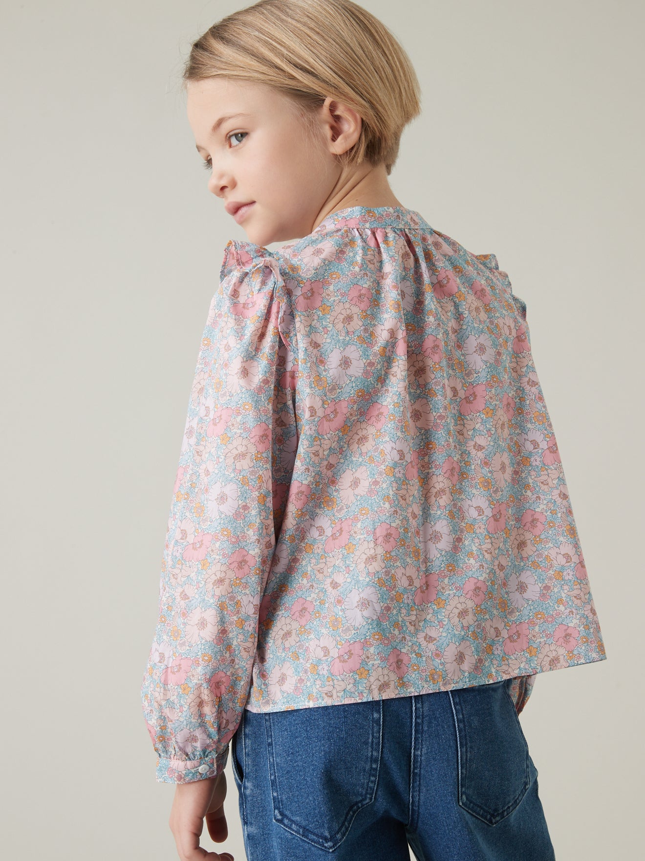 Blouse Fille en tissu Liberty Meadow Song