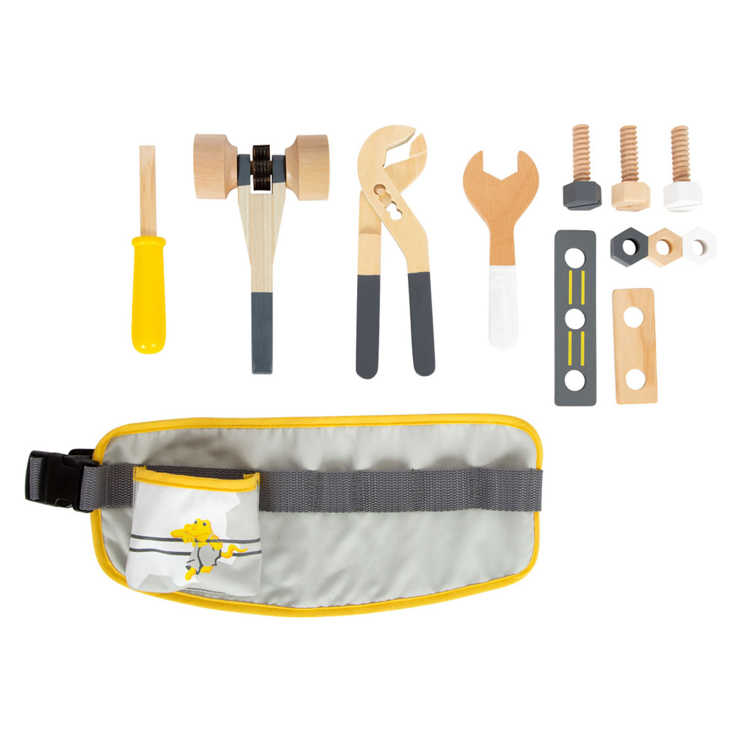 Small Foot-Gereedschapsriem met Houten Gereedschap Miniwob