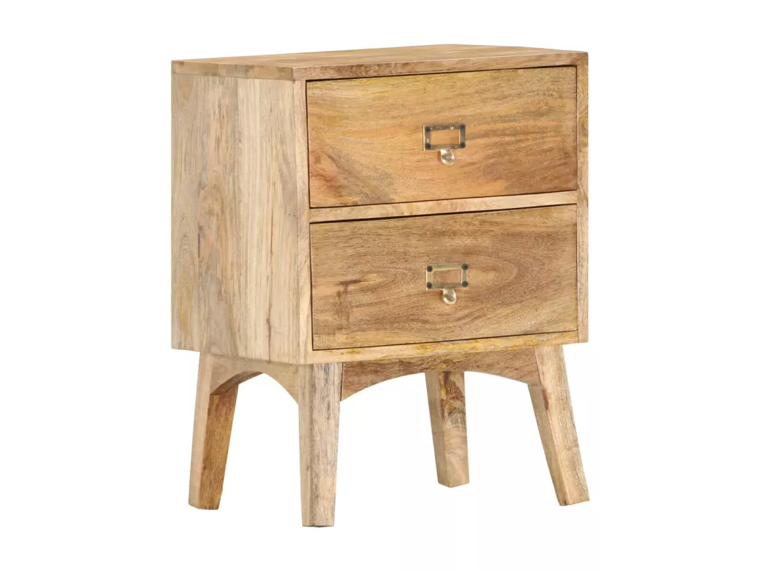 Table de chevet 40x35x55 cm Bois de manguier solide