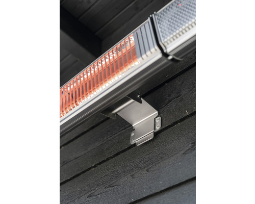 Eurom Heat&Beat terrasverwarmer, grijs, 2000 watt, IP 65 (stofdicht en beschermd tegen waterstralen)