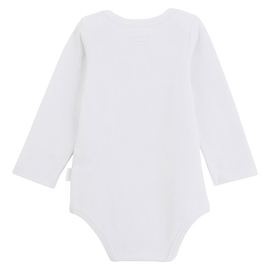 Body manches longues Lapin Câlin   Blanc talc        0 mois   de               P'tit bisou
