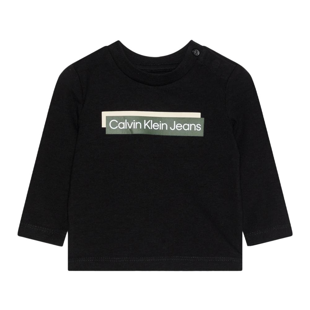 Calvin Klein Jeans T-shirt Manches Longues Noir Garçon Calvin Klein Jeans Hero