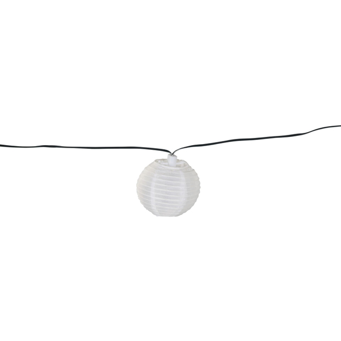 10er Solarlichterkette - Lampions - 170 cm - weiß