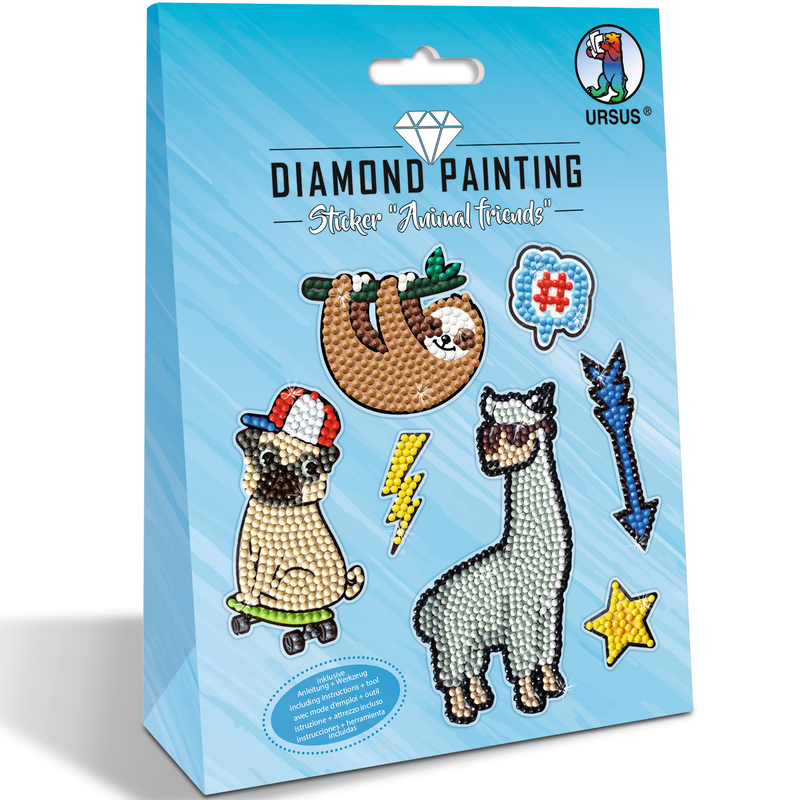 Ursus Sticker Diamond Painting, Animal Friends