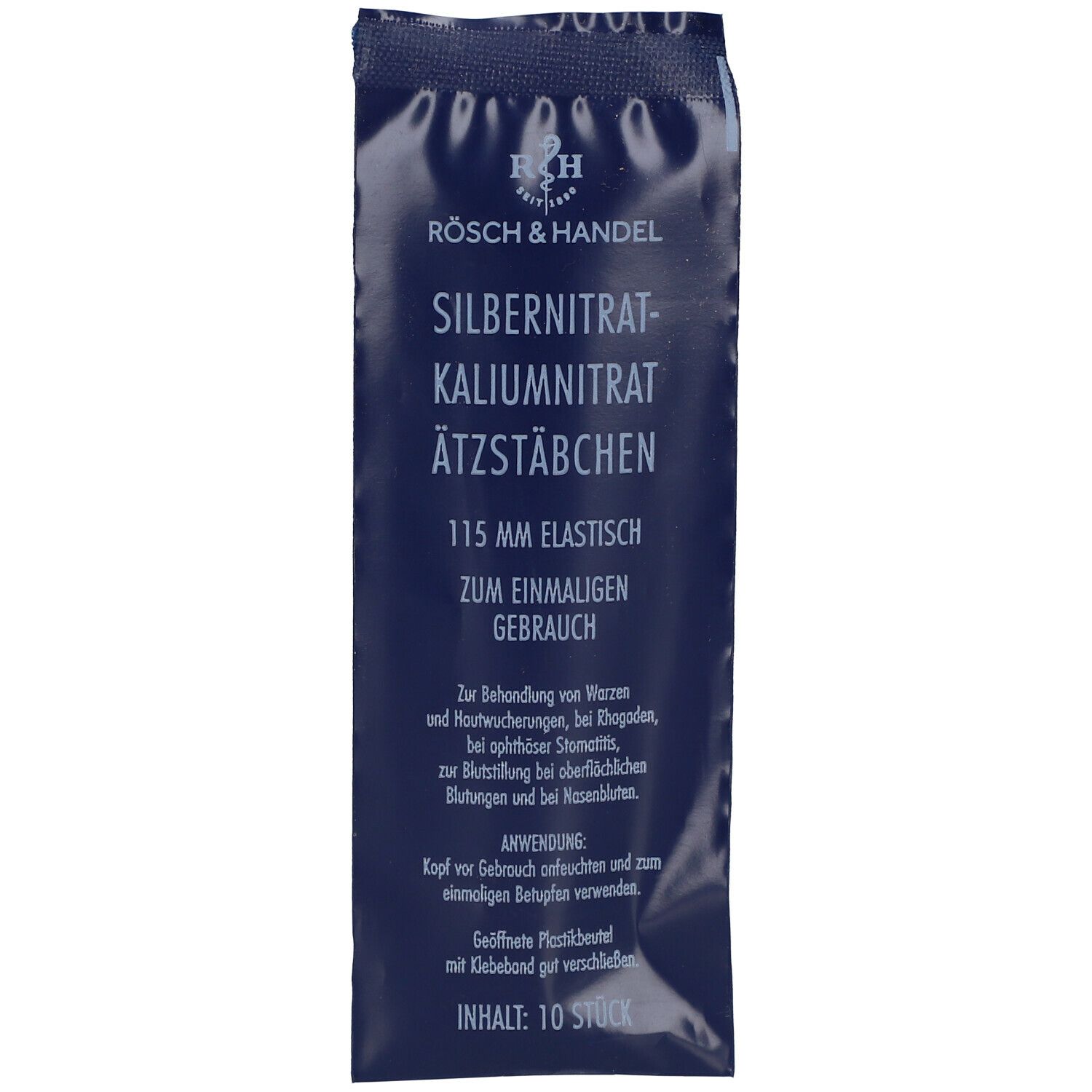 Silbernitrat-Kaliumnitrat Ätzstäbchen 10 x 115 mm elastisch