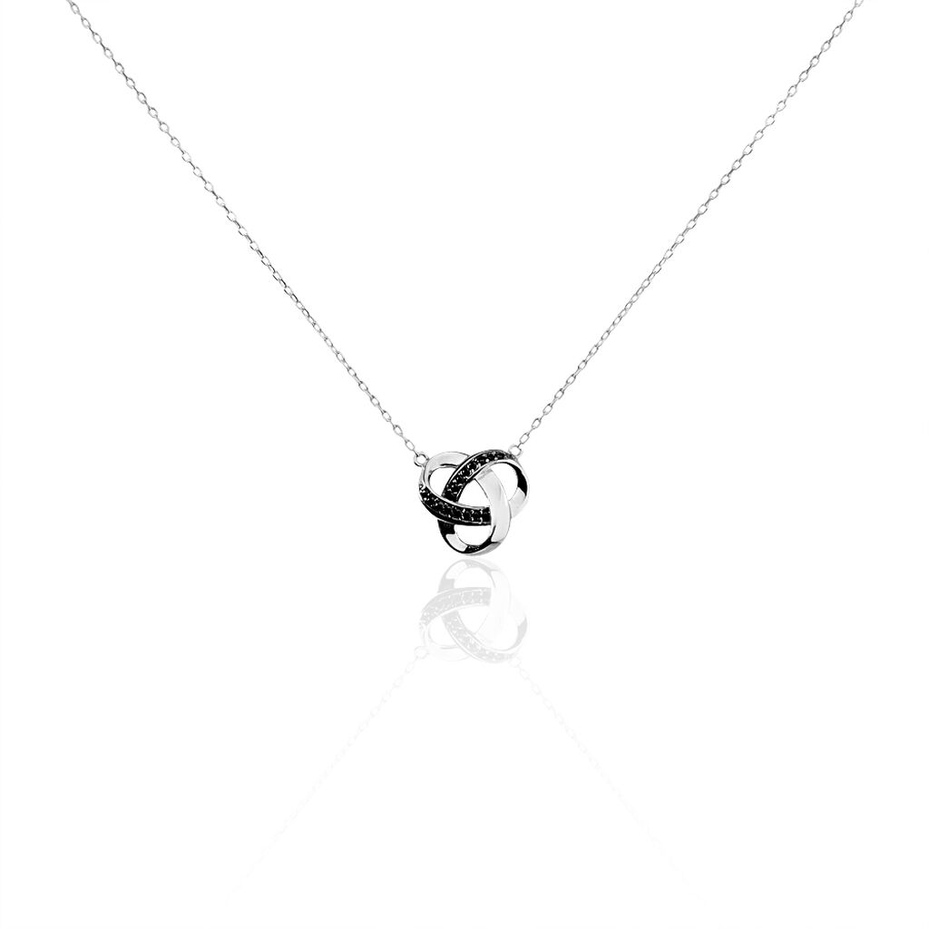 Collier Melina Argent Blanc Oxyde De Zirconium