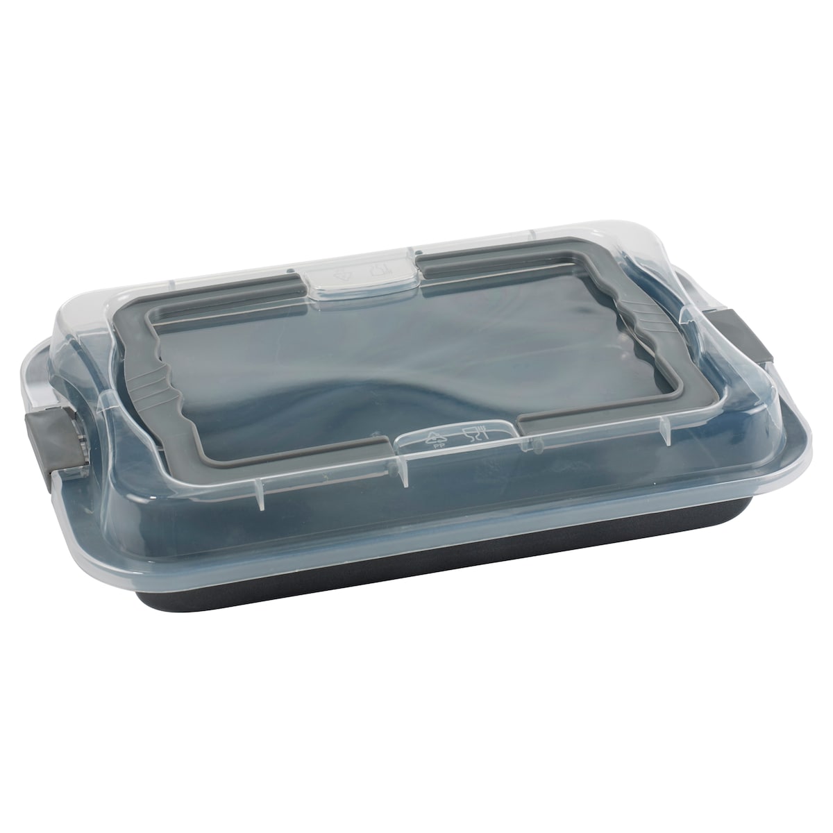 Funktion w/lid Frying dish 36,0 x 23 cm Grey