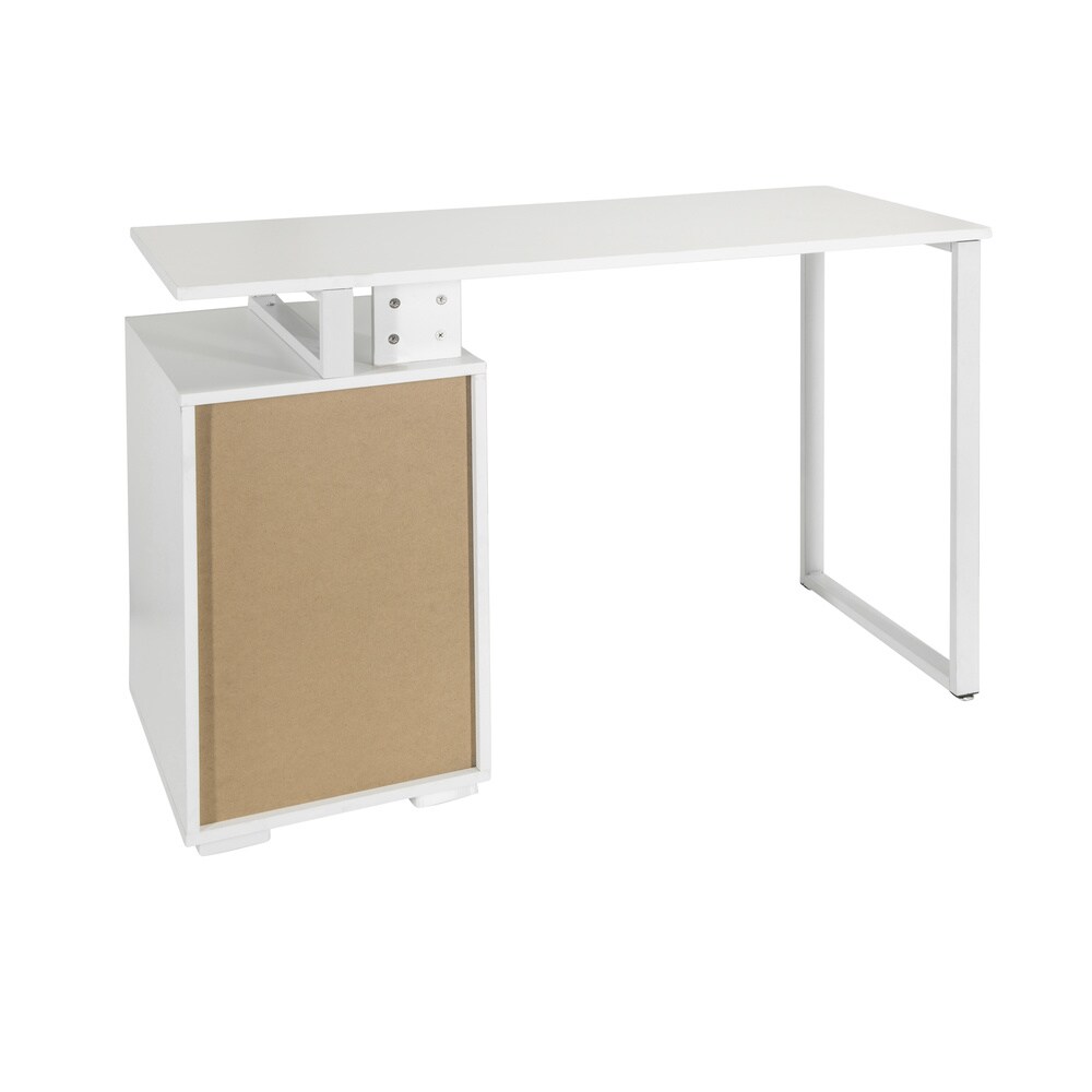 Schreibtisch EASY WORK V Melaminharzbeschichtete Spanplatte, Gestell pulverbeschichteter Stahl hjh OFFICE