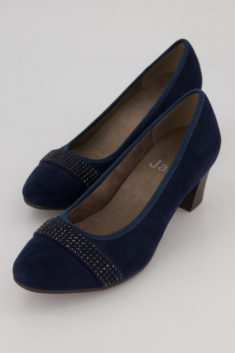 Pumps, Jana Shoes, Lederoptik, Ziersteine, Weite H