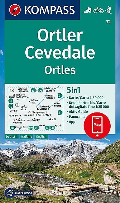 KOMPASS - 72 ORTLER CEVEDALE 1 50 000