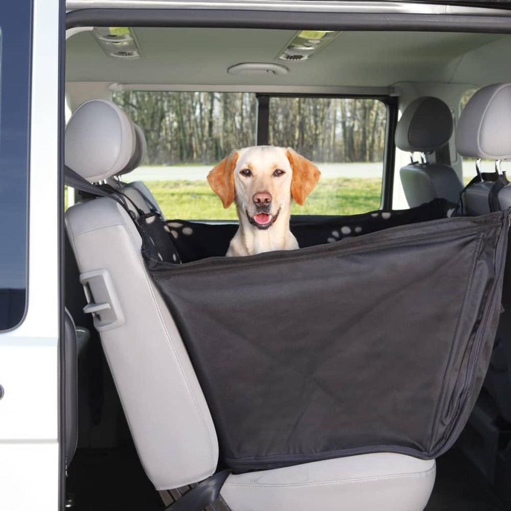 Housse de siège auto pour chiens 65 x 145 cm noir et beige