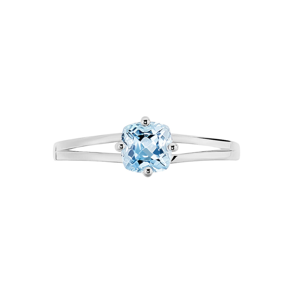 Bague Mahina Or Blanc Topaze