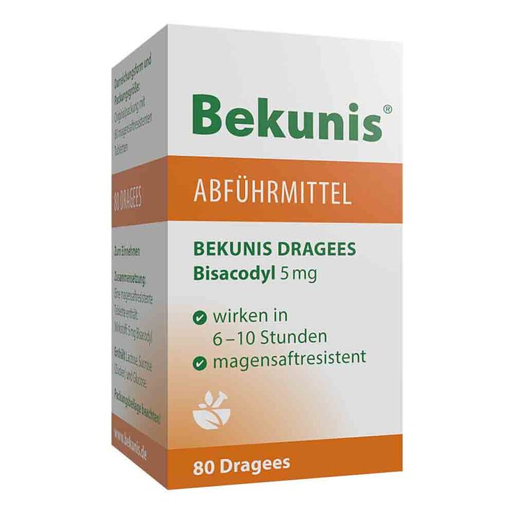 Bekunis Dragees Bisacodyl 5 mg, 80 St