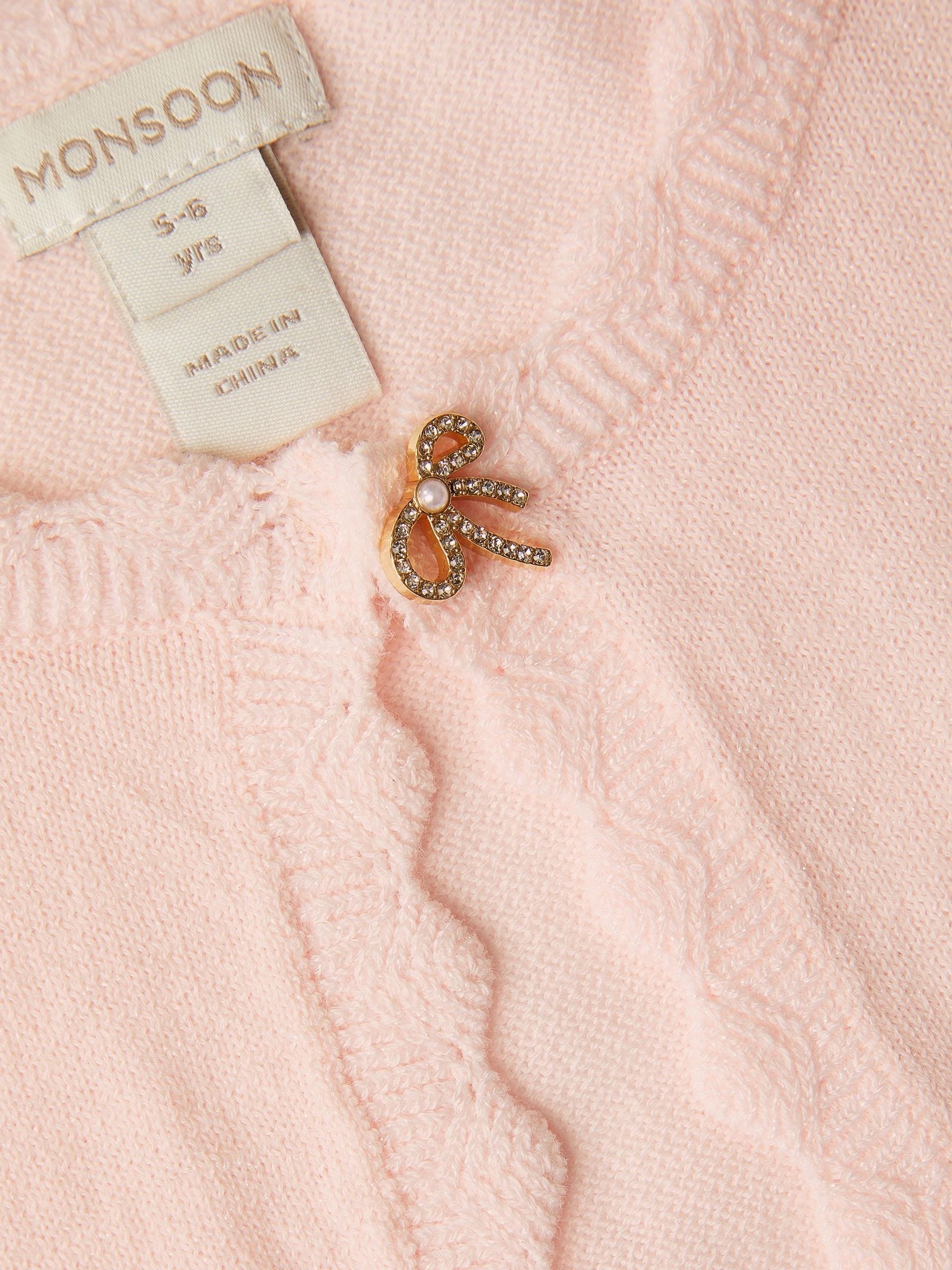 Roze - Monsoon Maeve vest met strik en knopen
