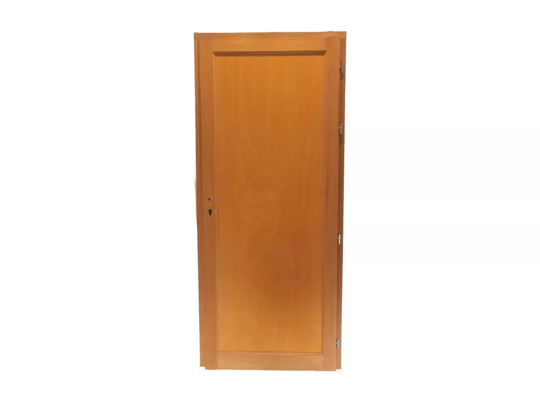 Porte De Service Bois Pleine Armagos, H,200xl,90 P,gauche + Poignee Et Barillet Cotes (ref 01245f924) Tableau Gd Menuiseries