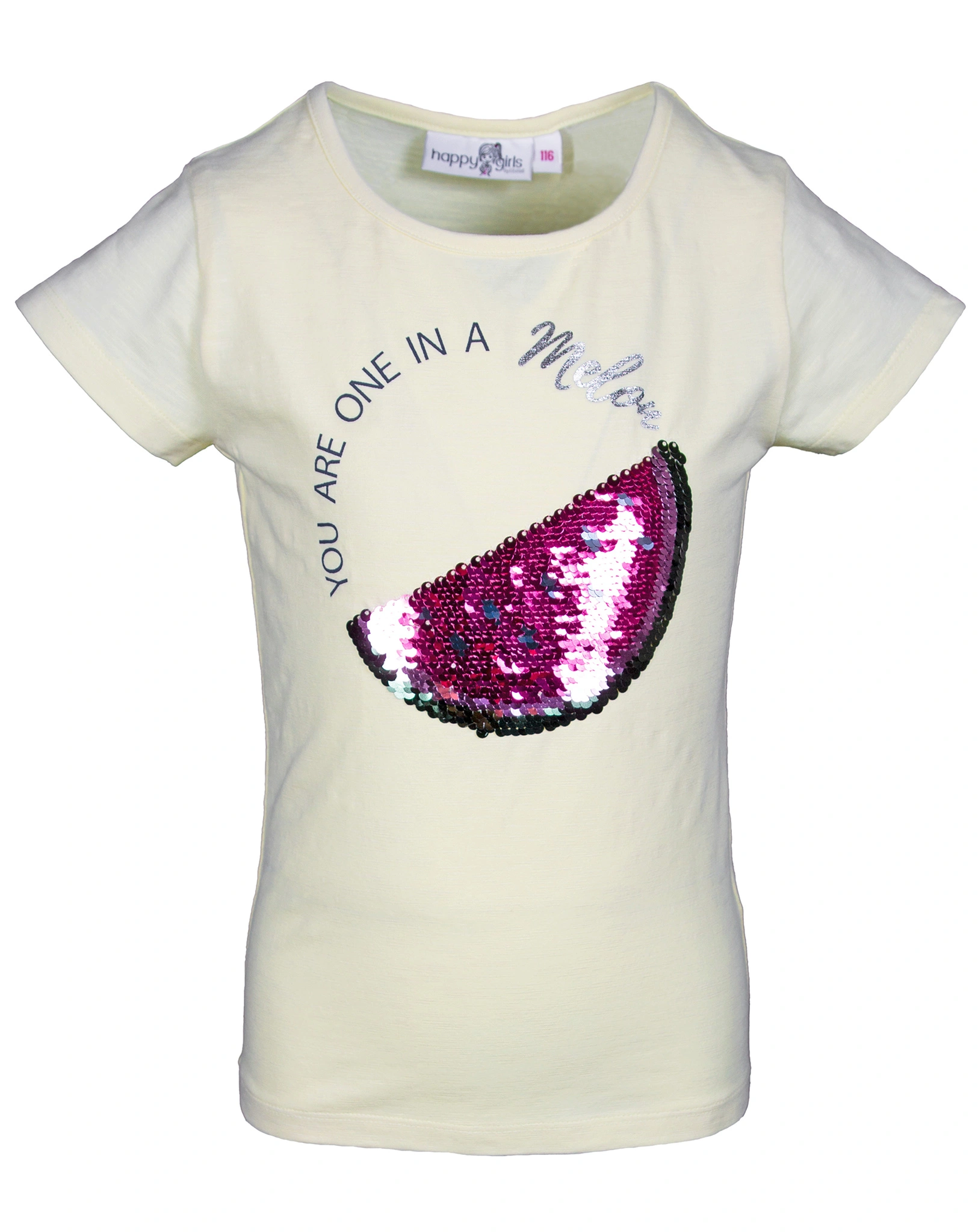 T-Shirt MELONE mit Pailletten in vanilla
