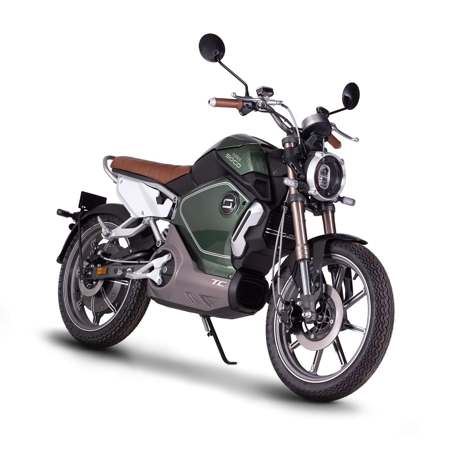 Moto électrique Super SOCO TC Vintage - Verte