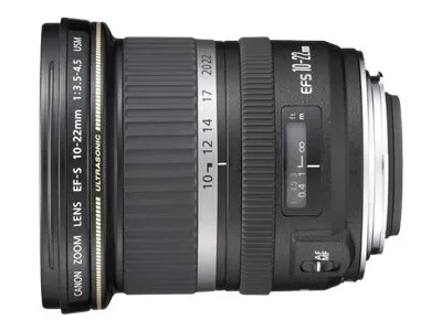 Canon EF-S - Vidvinkel zoom objektiv - 10 mm - 22 mm - f/3.5-4.5 USM - Canon EF/EF-S - for EOS 1000, 40, 450, 50, 500, 7D, Kiss F, Kiss X2, Kiss X3, Rebel T1i, Rebel XS, Rebel XSi