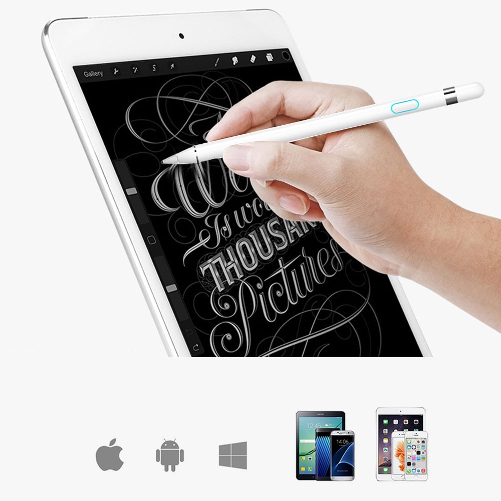 Active Aluminium Stylus Touch Pen mit extra feiner Spitze (IOS / Android) - Schwarz