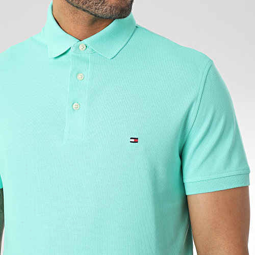 Polo Manches Courtes 1985 Slim 7771 Turquoise