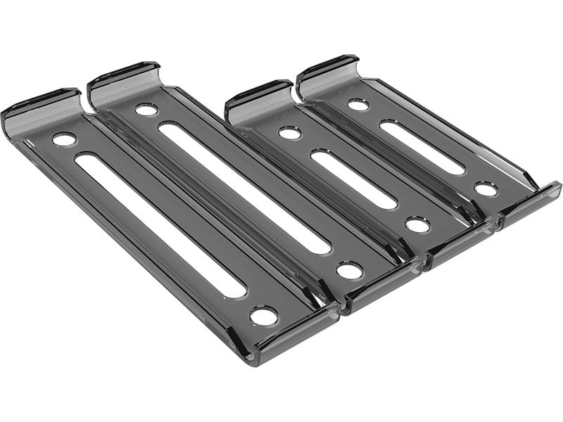X-Click Rahmenloser Nummernhalter Shadow Black, 30 x 8 cm/5 Klick-Kennzeichenhalter für Wechselschilder