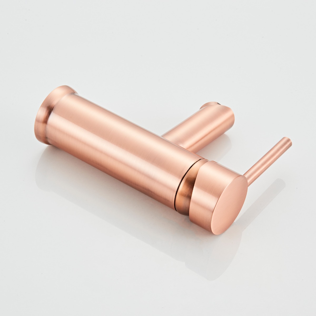 Saniclear Copper wastafelkraan met eenhendel bediening geborsteld koper