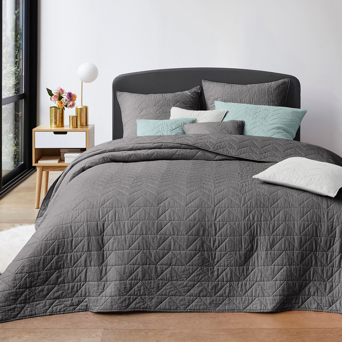 LA REDOUTE INTERIEURS<br>Boutis acolchoados em algodão Cenário Zig Zag