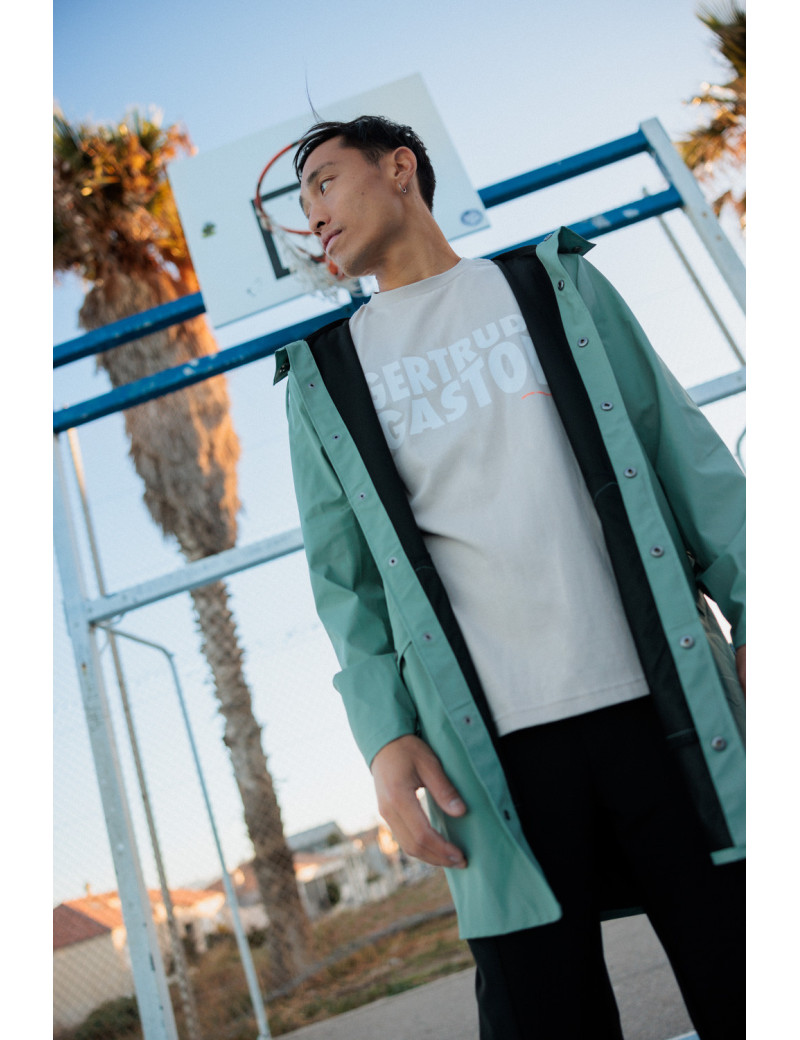 RAINS VESTE IMPERMÉABLE LONGUE MIXTE JACKET W3 VERT