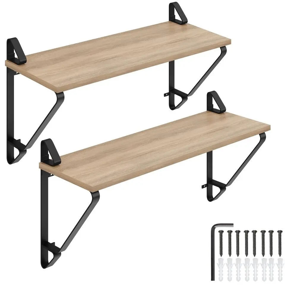 tectake 2 wandplanken Irvine, Industrieel Licht Hout, Eiken Sonoma