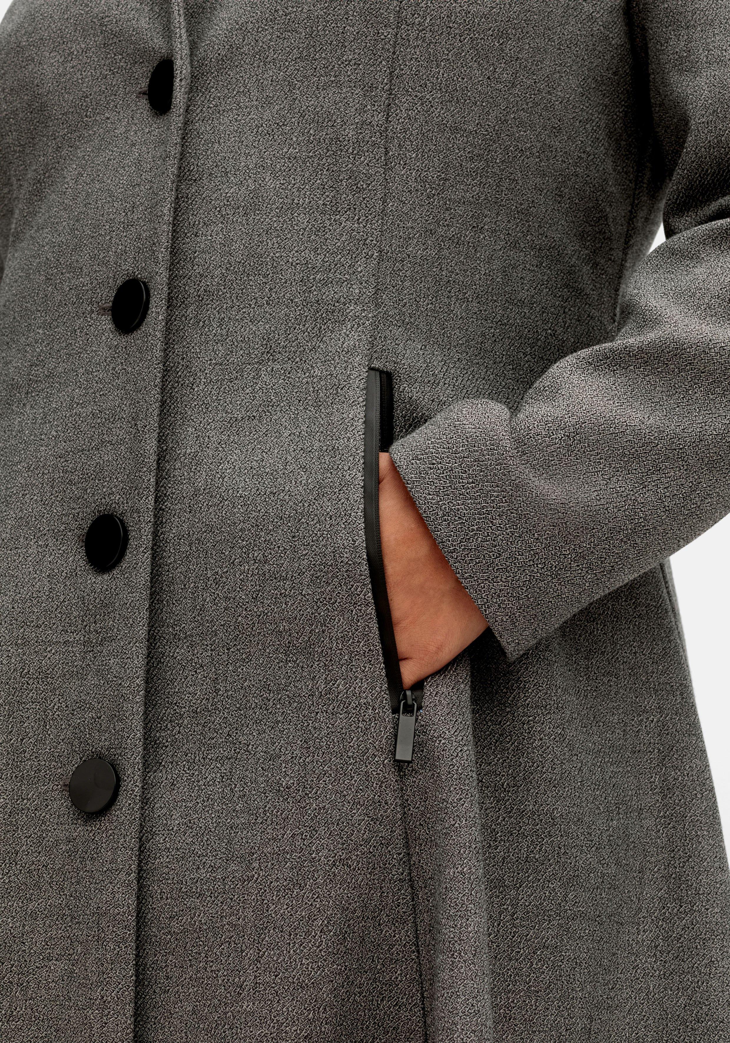 Taillierter, ausgestellter Twill-Kurzmantel
