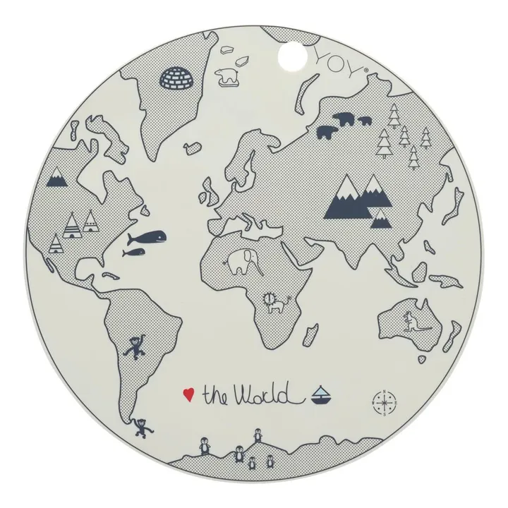 Oyoy Mini Set de table pour enfant La terre | Gris